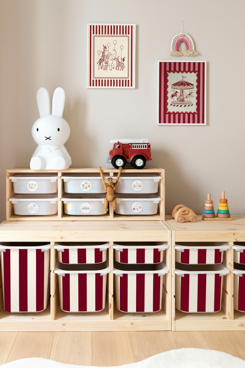 Barnrum med träleksaker