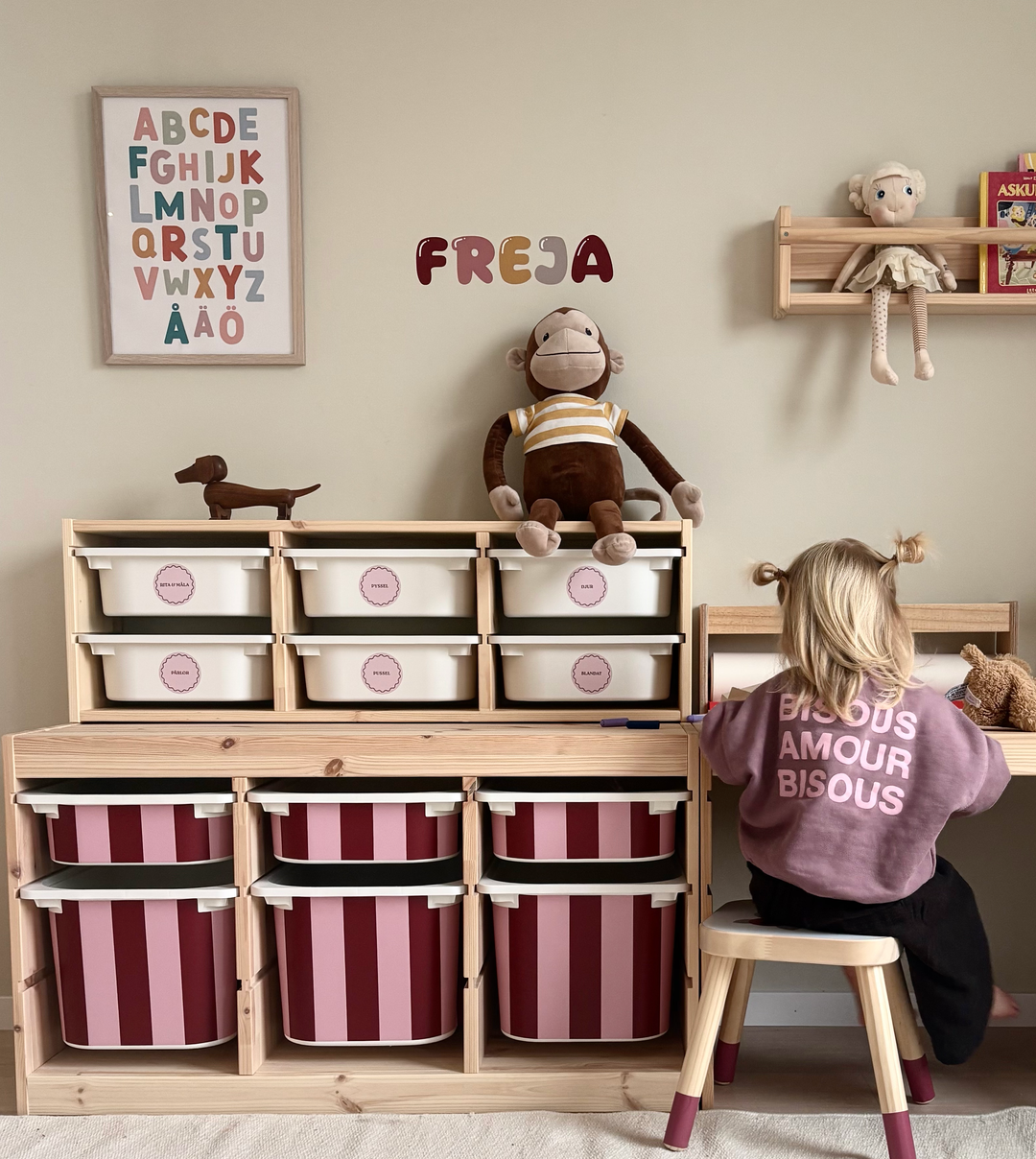 Etiketten für IKEA Trofast-Kisten