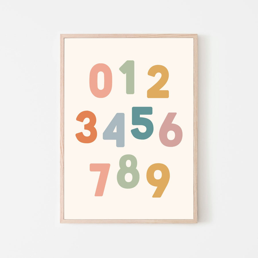 Poster Siffror 30x40 cm - Design by Piffa